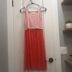 Coral nursing dress